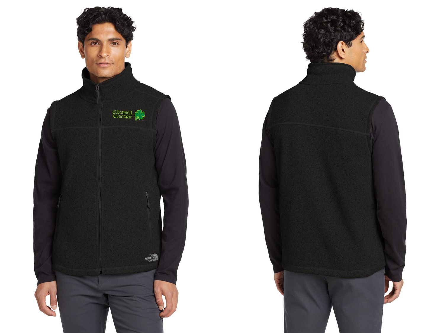 The North Face Sweater Fleece Vest (Embroidered)-Black, Grey, Navy