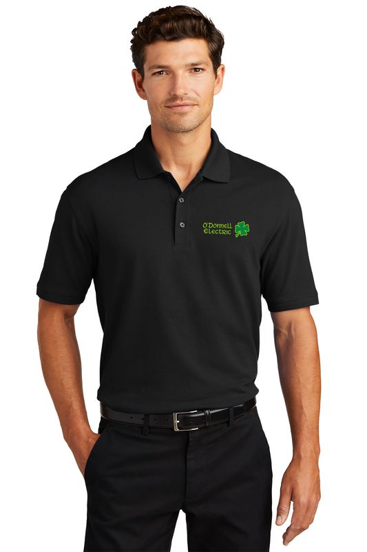 Port Authority EZ Cotton Polo (Embroidered)- Black, Navy, Sterling Grey, Red