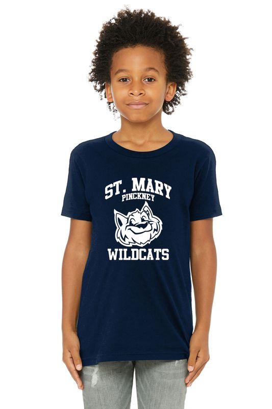 Youth Bella & Canvas Short Sleeve Tee -Navy, Royal, Grey, White