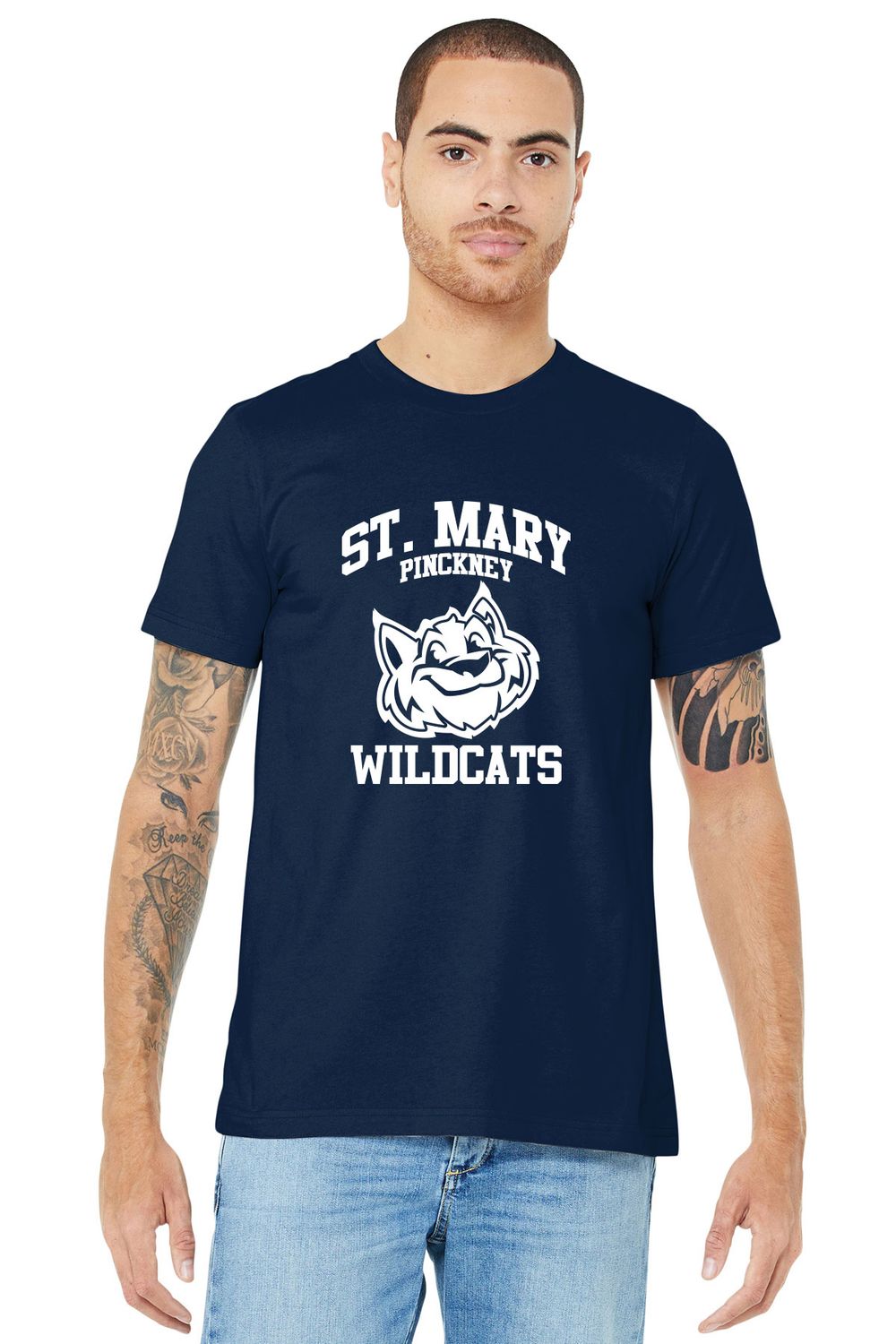 Adult Bella & Canvas Short Sleeve Tee- Navy, Royal, White, Athletic Heather