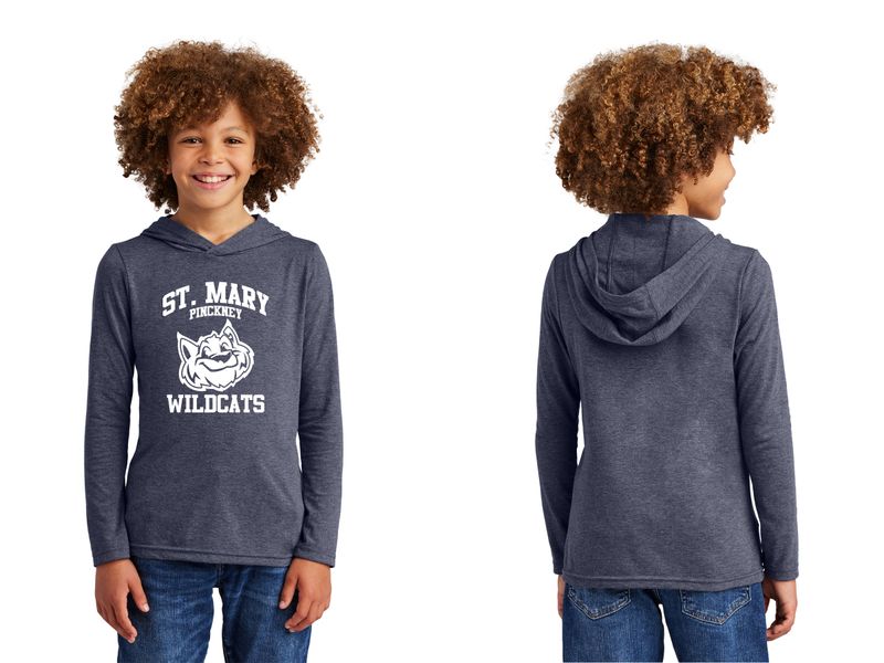 Youth Lightweight Long Sleeve Hoodie - Grey Frost, Navy Frost, White