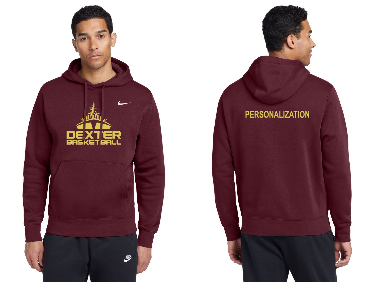 Adult Nike Club Fleece Pullover Hoodie- Maroon Adult Nike Club Fleece Pullover Hoodie- Maroon