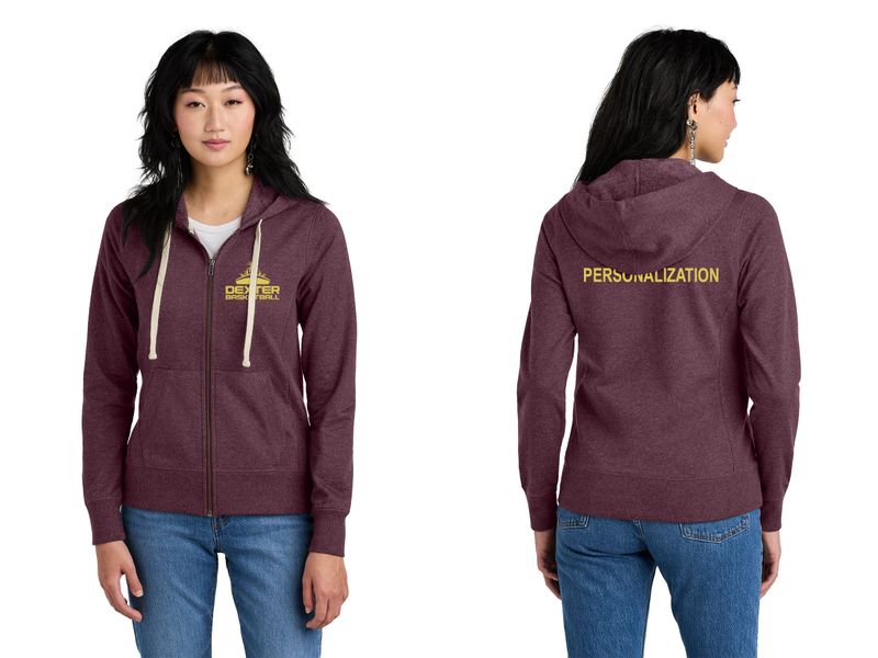 District Women's Re-Fleece Full-Zip Hoodie-Maroon