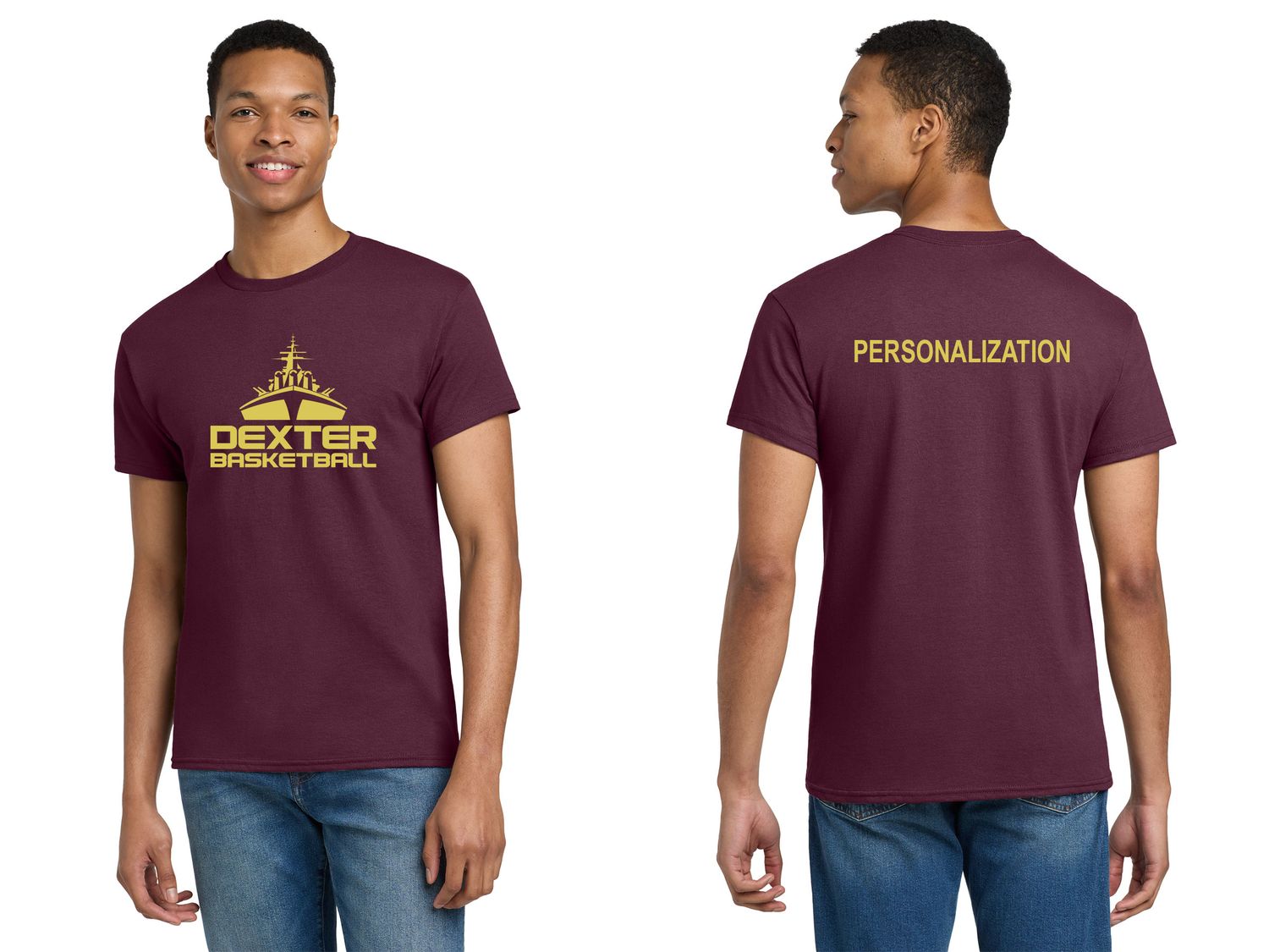 Adult Unisex Cotton Tee- Maroon