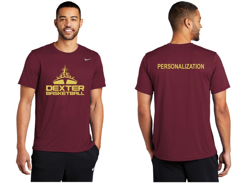 Unisex Nike Performance Short Sleeve Tee- Maroon