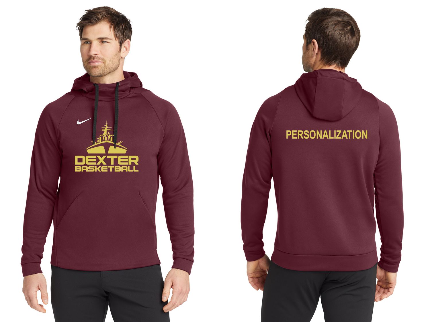 Adult Nike Therma-FIT Pullover Fleece Hoodie- Maroon Adult Nike Therma-FIT Pullover Fleece Hoodie- Maroon