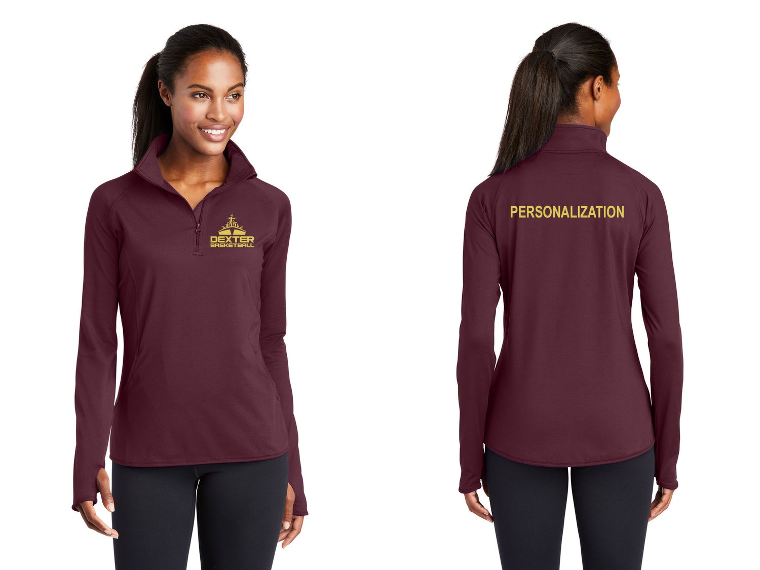 Ladies' Stretch 1/4 Zip- Maroon Ladies' Stretch 1/4 Zip- Maroon