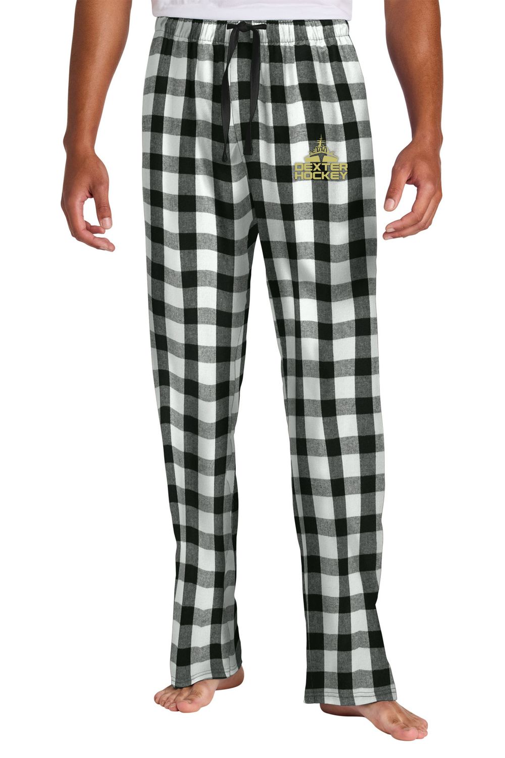 Unisex Flannel Plaid Pant -Black/White