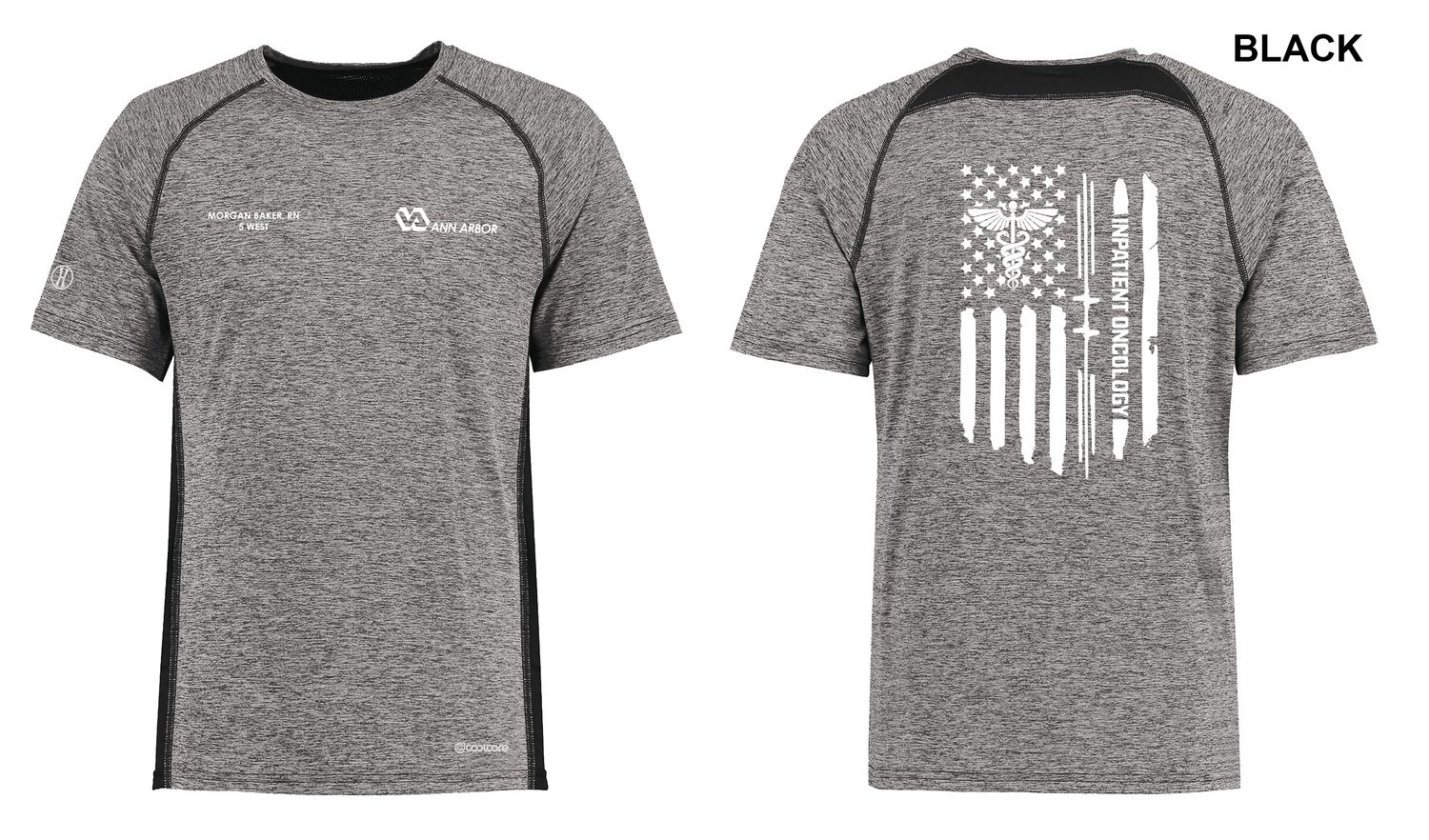 Unisex Electrify Coolcore Tee (White Flag Logo) - Black/Red/Grey/Royal/White/Navy