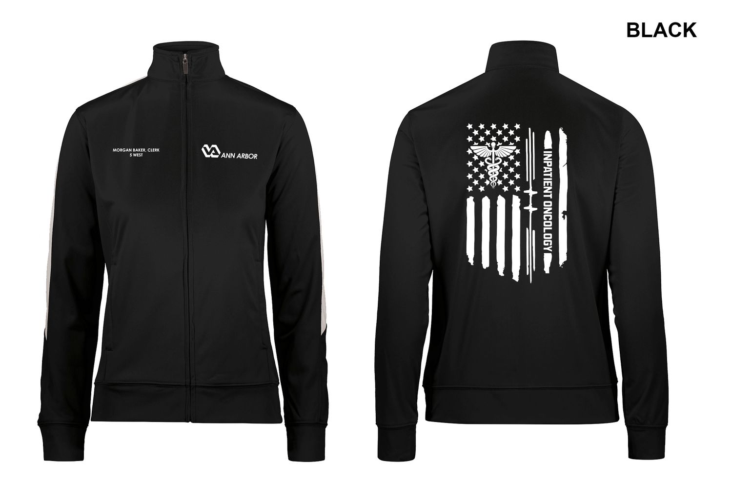 Women's Medalist Jacket (White Flag Logo) - Black/Red/Dk Grey/Royal/Navy