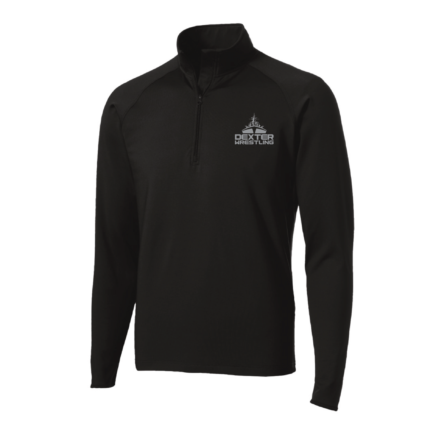 Sport-Tek Stretch 1/2-Zip Pullover-Black Sport-Tek Stretch 1/2-Zip Pullover-Black