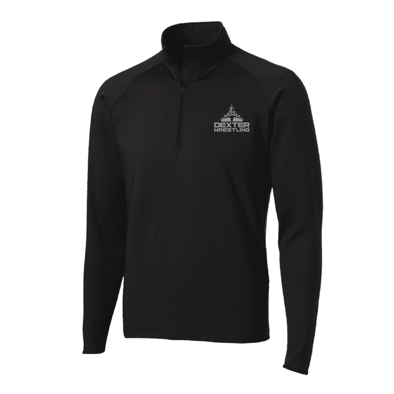 Sport-Tek Stretch 1/2-Zip Pullover-Black