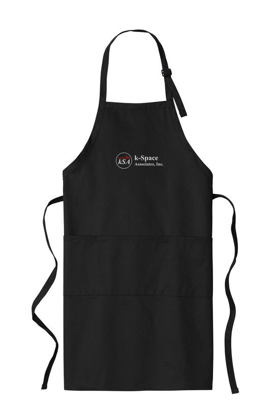 Port Authority Long Bib Apron- Black, Red