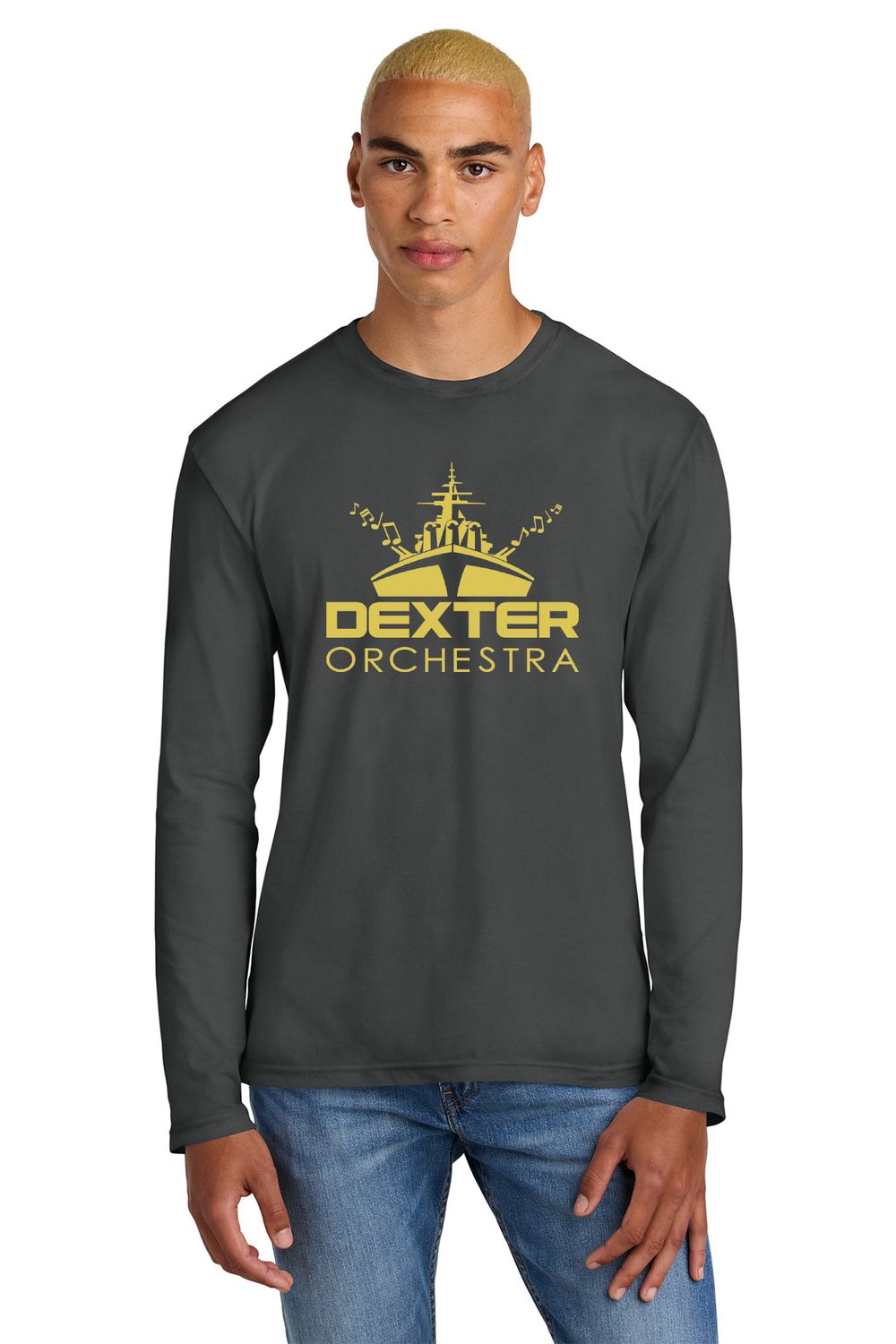 Perfect Weight Cotton Long Sleeve Tee- Grey, Black