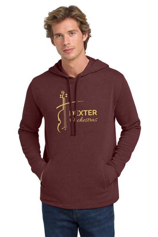 Unisex Malibu Soft Cotton Pullover Hoodie- Heathered Maroon, Heathered Black