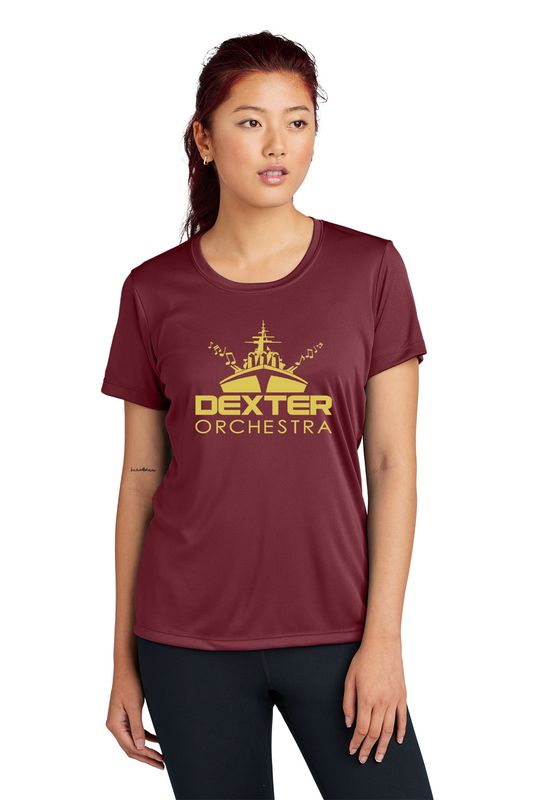 Women's Sport-Tek Performance Short Sleeve Tee-Maroon, Black, Concrete Grey