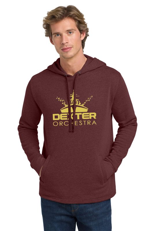 Unisex Malibu Soft Cotton Pullover Hoodie- Heathered Maroon, Heathered Black