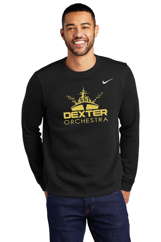Adult Nike Club Fleece Crewneck- Anthracite, Black