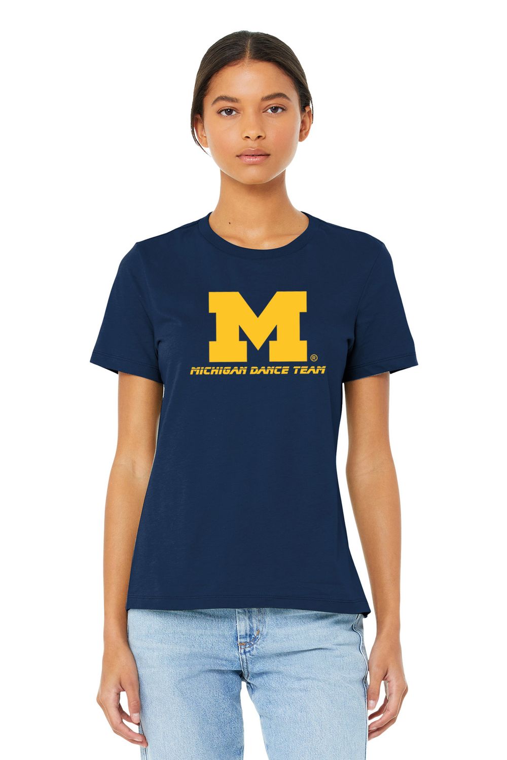 Bella & Canvas Women's Soft Cotton Blend T-Shirt- Navy, Grey