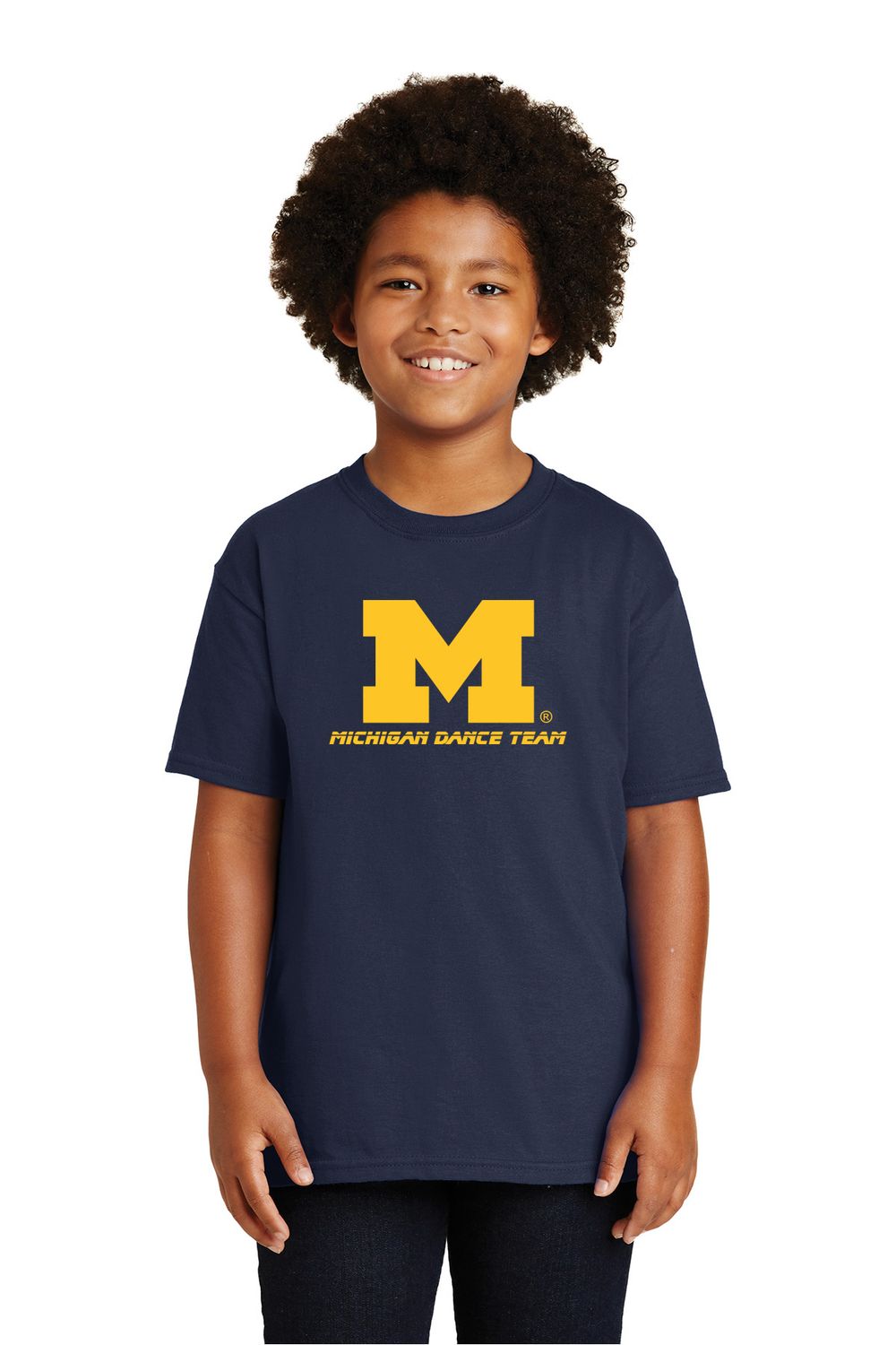 Youth Basic Cotton Short Sleeve Tee - Navy, Sport Grey