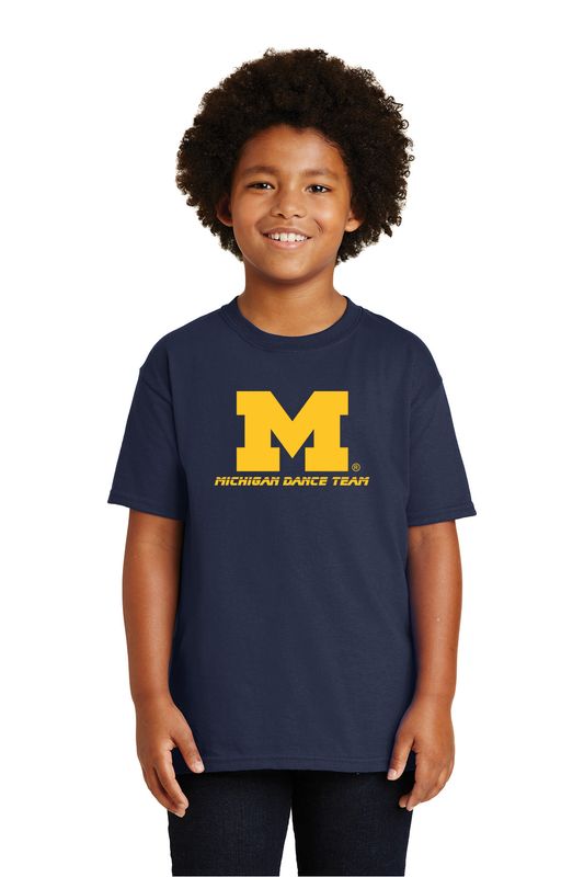 Youth Basic Cotton Short Sleeve Tee - Navy, Sport Grey