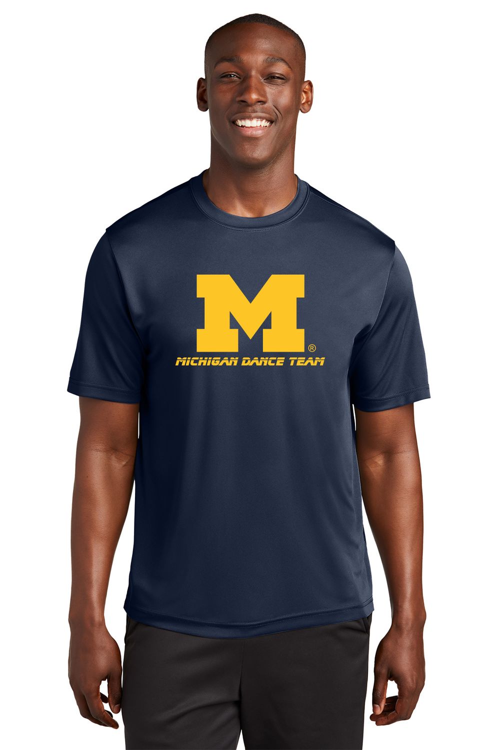 Sport-Tek Performance Tshirt- Navy, Grey Concrete Heather