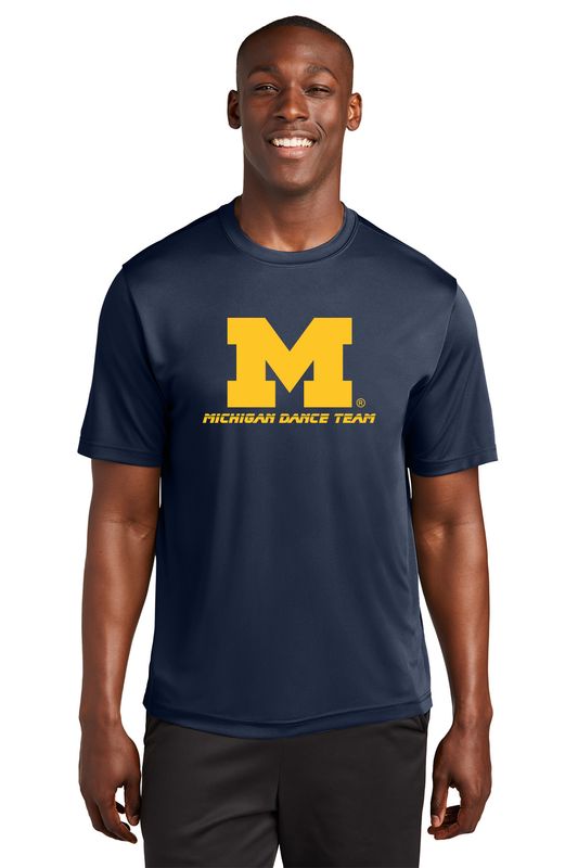 Sport-Tek Performance Tshirt- Navy, Grey Concrete Heather