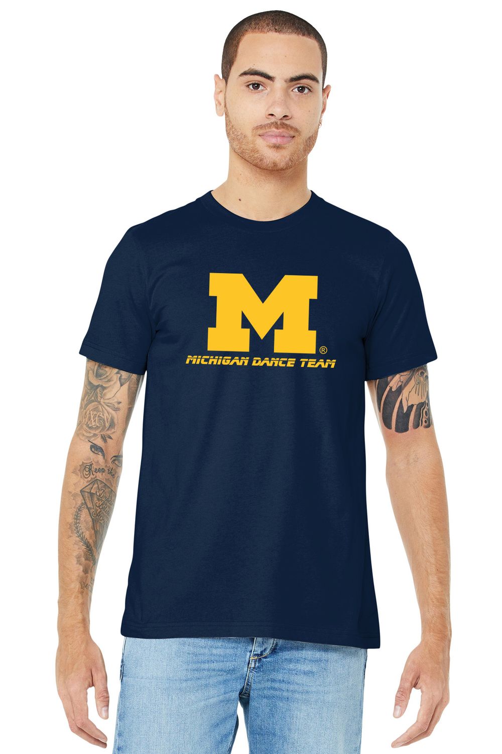 Adult Bella & Canvas Short Sleeve Tee- Navy, Grey Heather