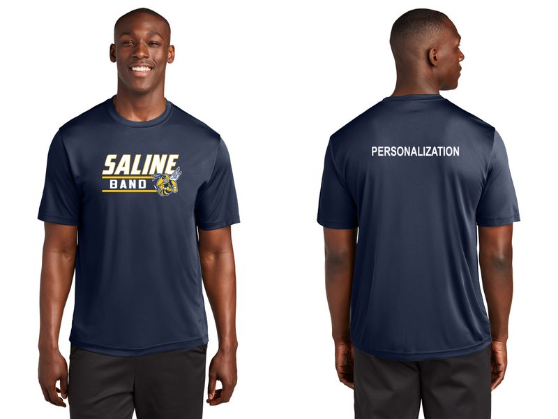 Adult Short Sleeve Performance Tee- Navy, Concrete Grey