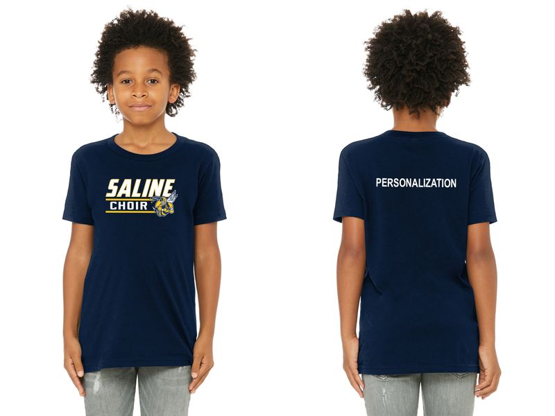 Youth Short Sleeve Tee- Navy, Heather Grey