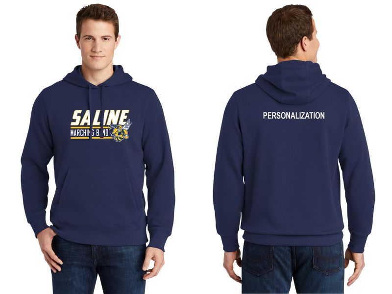 Adult Pullover Hooded Sweatshirt- Navy, Grey