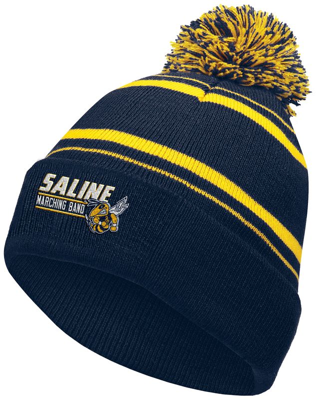 Homecoming Beanie- Navy and Gold