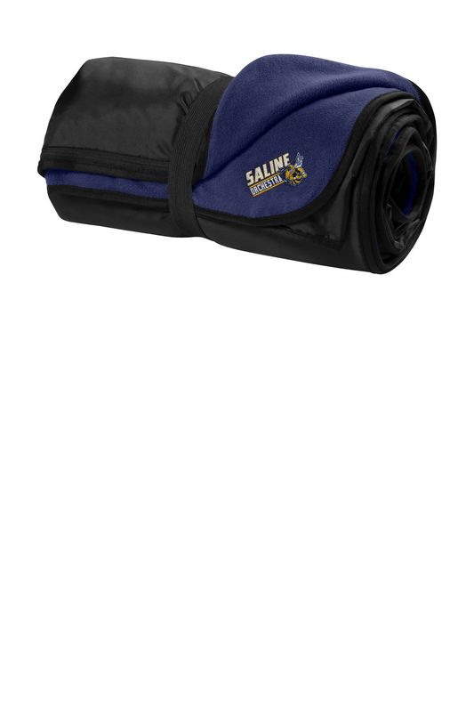 Fleece &amp; Poly Blanket- Navy
