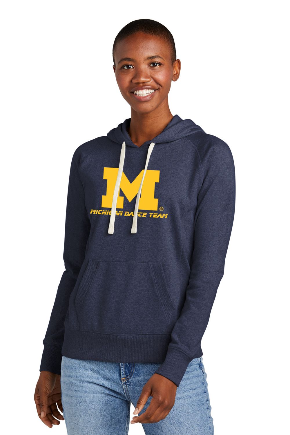 Women's Re-Fleece Hoodie- Navy, Light Grey Heather Women's Re-Fleece Hoodie- Navy, Light Grey Heather