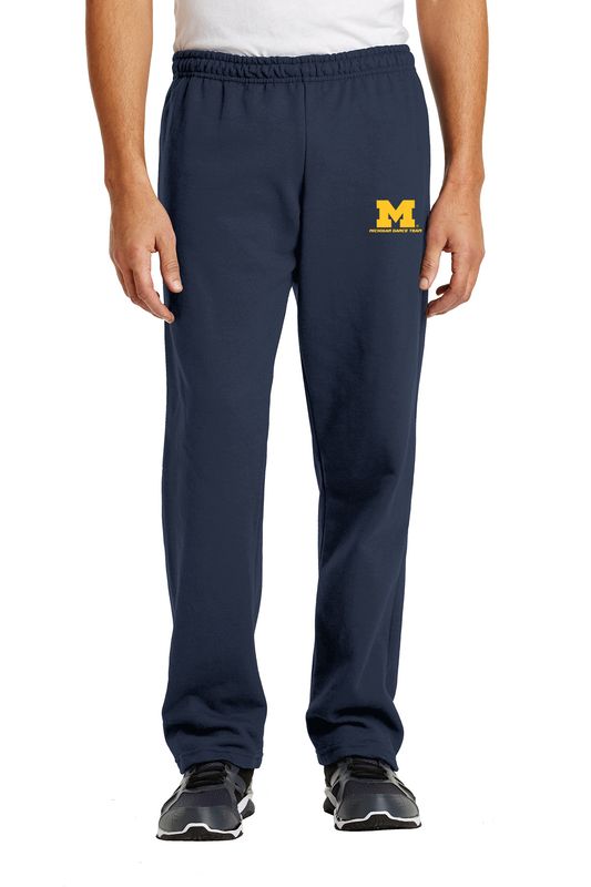 Unisex Heavy Blend Open End Sweatpants- Navy,  Sport Grey