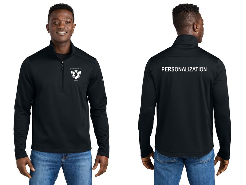 Eddie Bauer Smooth Mid Layer Fleece 1/2-Zip- Black, Iron Gate