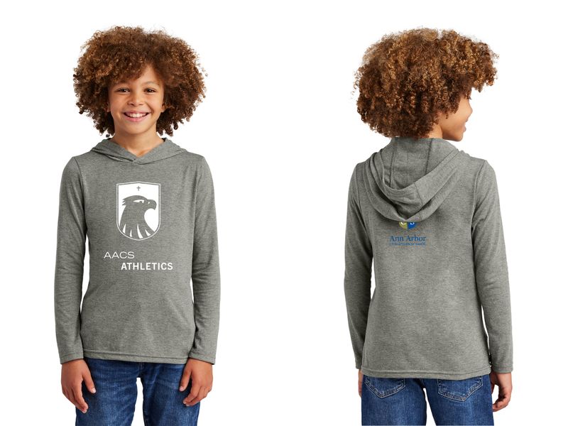 Youth Lightweight Long Sleeve Hoodie - Grey Frost, Black, Royal
