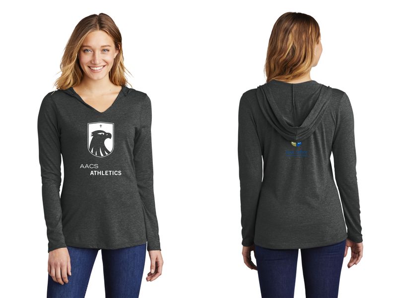 Women’s Perfect Tri Long Sleeve Hoodie- Grey Frost, Black, Royal