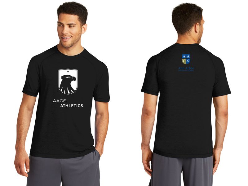 Unisex Tri-Blend Wicking Raglan Tee-Black, Light Grey, Royal