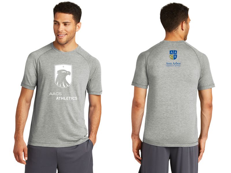 Unisex Tri-Blend Wicking Raglan Tee-Black, Light Grey, Royal