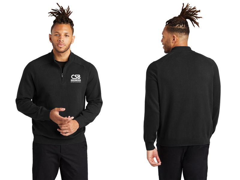 NEW Mercer+Mercer 1/4 Zip Sweater- Black, Grey, Blue