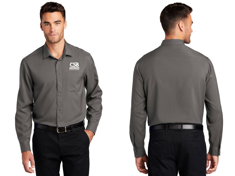 Adult Long Sleeve Performance Staff Shirt- Black, Graphite, Blue