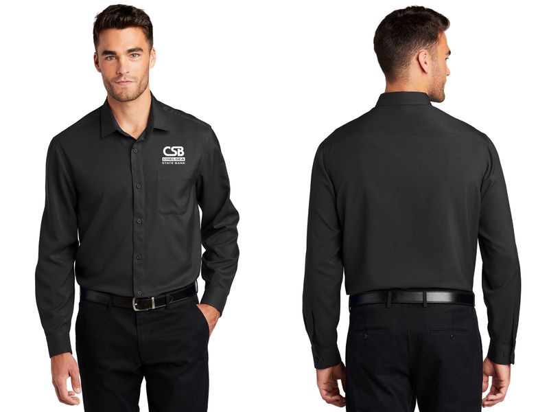 NEW Adult Long Sleeve Performance Staff Shirt- Black, Graphite, Blue