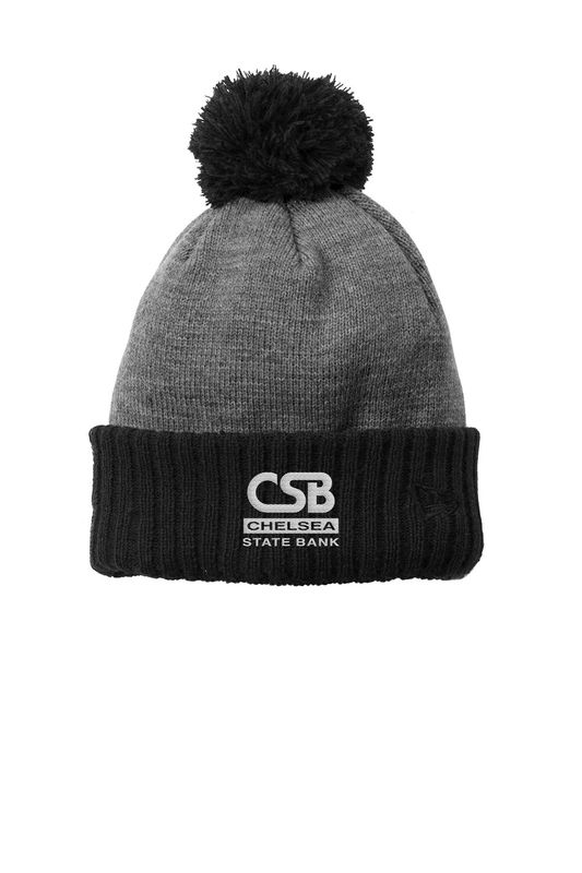 NEW New Era Colorblock Cuffed Beanie- Black/ Heather Grey, Royal/ Heather Grey