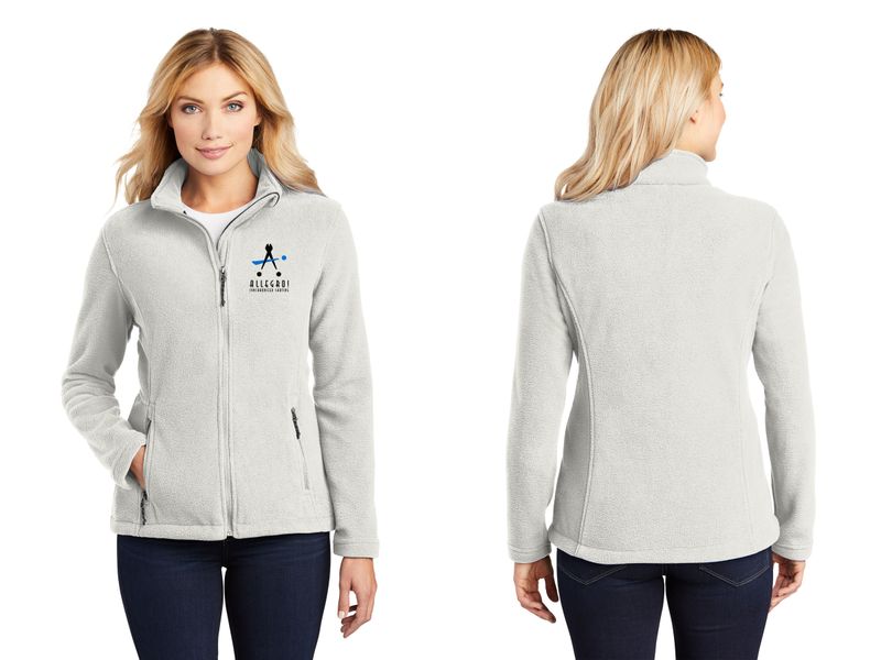 Ladies Fleece Jacket-Black, Dark Grey, Red, White
