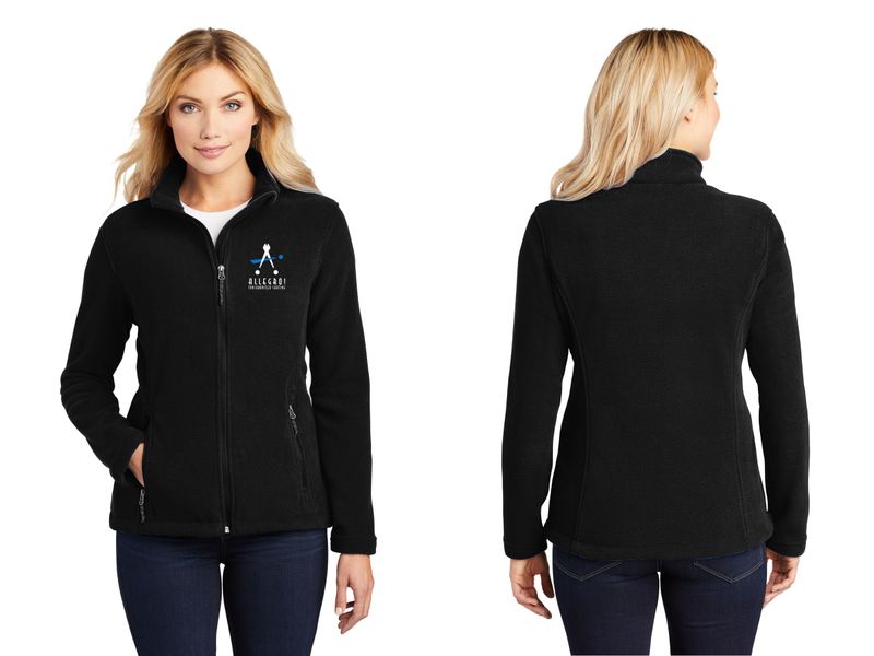 Ladies Fleece Jacket-Black, Dark Grey, Red, White