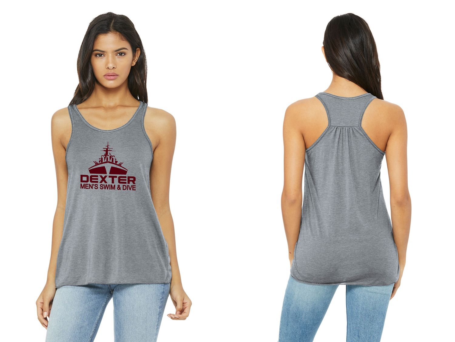 Bella+Canvas Women’s Racer Back Tank - Black, Grey or Maroon