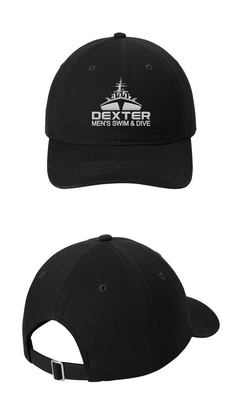 Adjustable Brushed Twill Hat - Maroon, Black, White