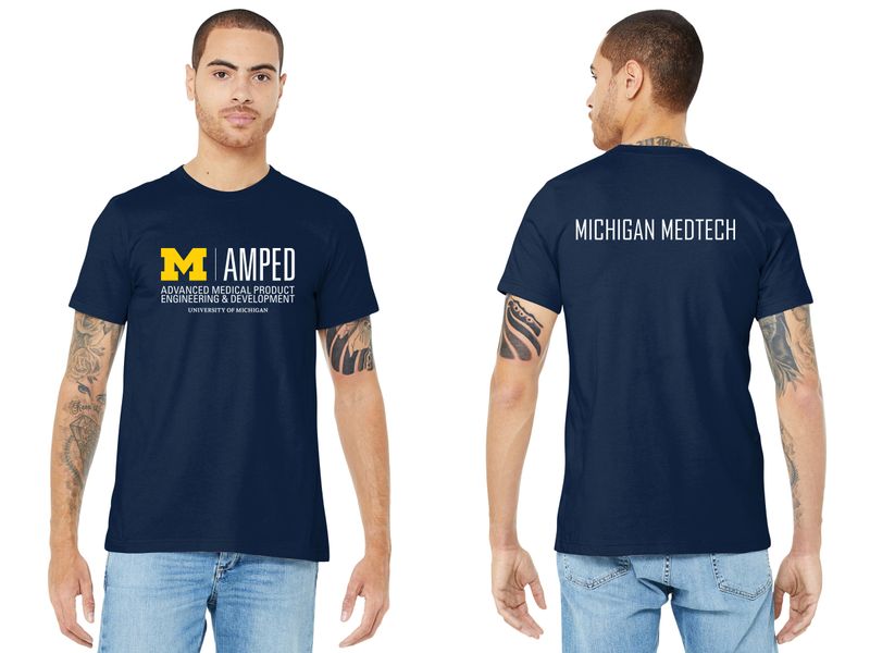 Adult Bella & Canvas Short Sleeve Tee- Navy, Maize
