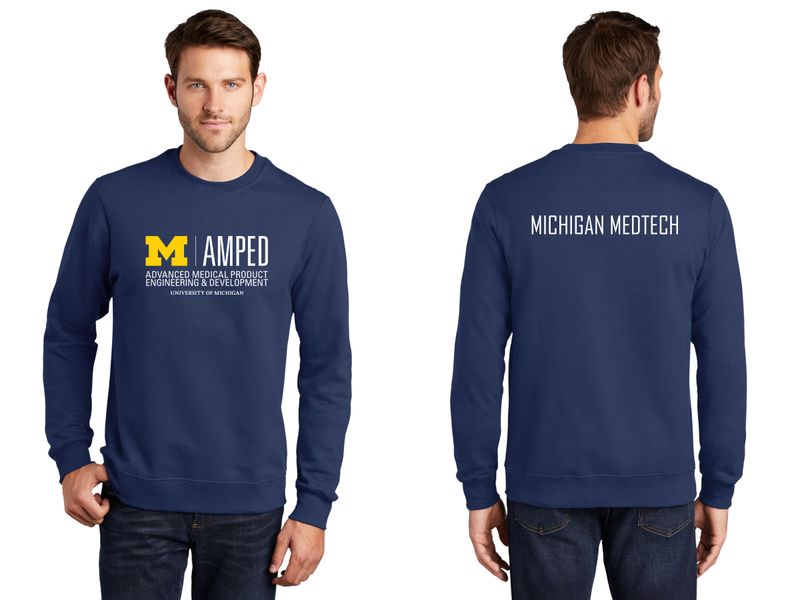 Fan Favorite Fleece Crewneck Sweatshirt- Navy or Athletic Grey